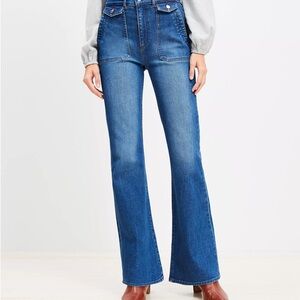 LOFT high rise slim flare Jeana
